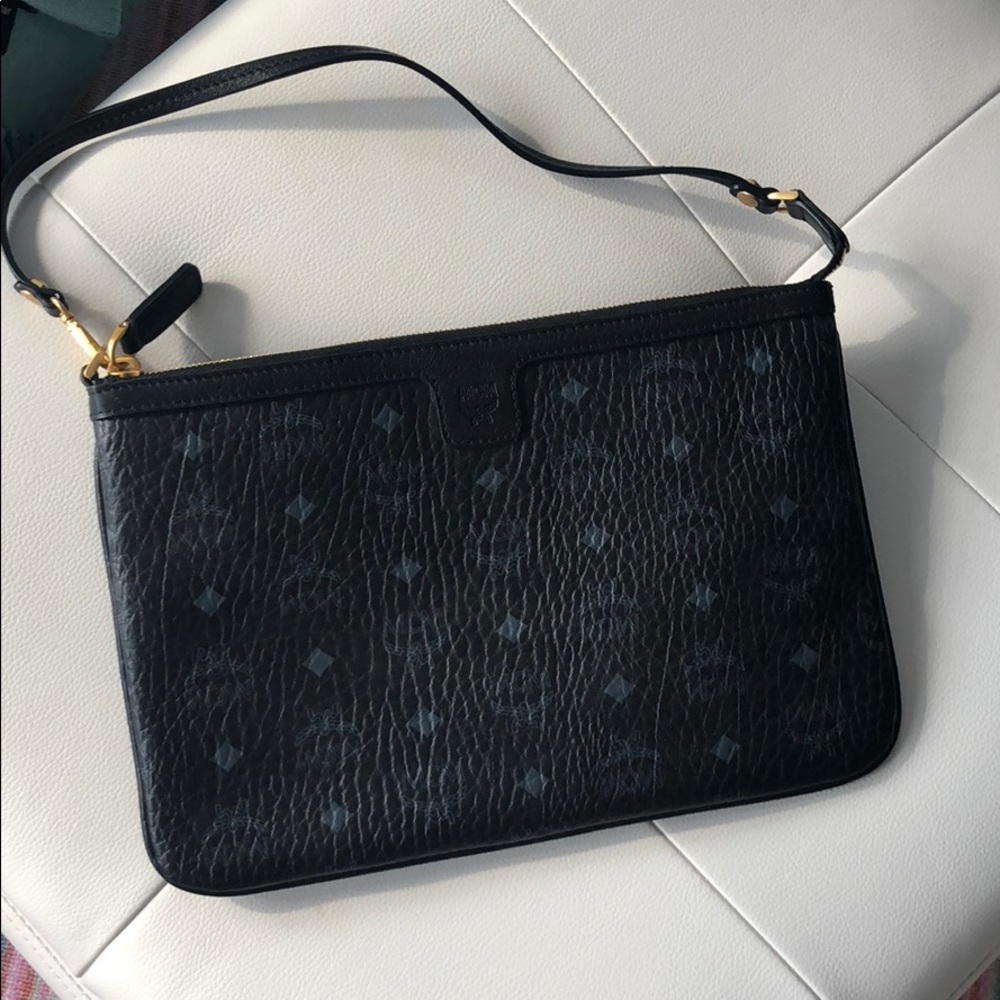 Leather MCM pouch